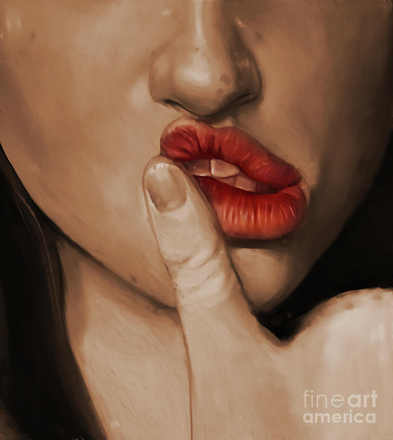 Secret Lips Painting by Gull G