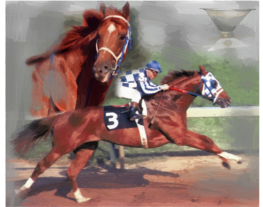 Secretariat Wins Triple Crown Painting By Peter Nowell - Fine Art America