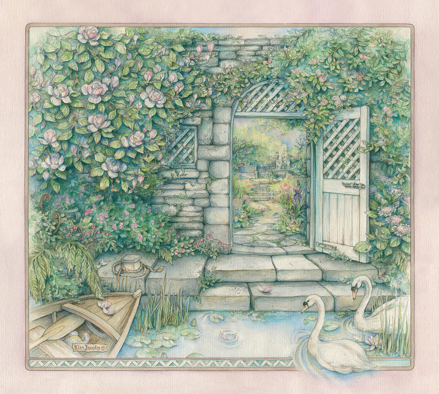 Secretgarden Painting by Kim Jacobs - Fine Art America