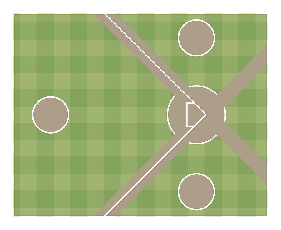 Section Of Baseball Field With On-deck Digital Art by Dorling Kindersley