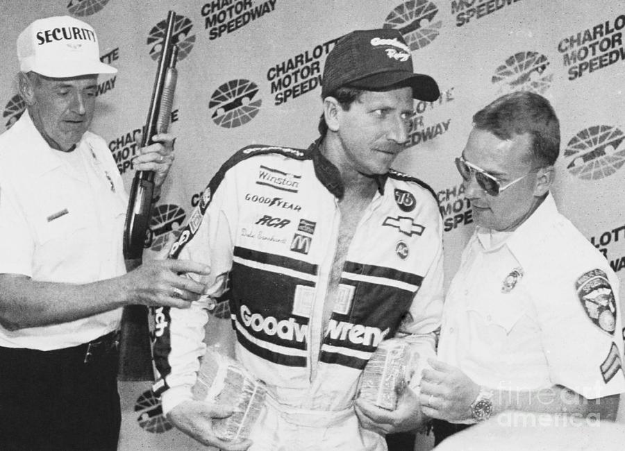 Sports Photograph - Security Playing With Dale Earnhardt by Bettmann