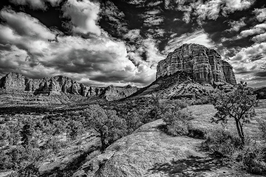 Sedona Landscape B and W Photograph by William Christiansen