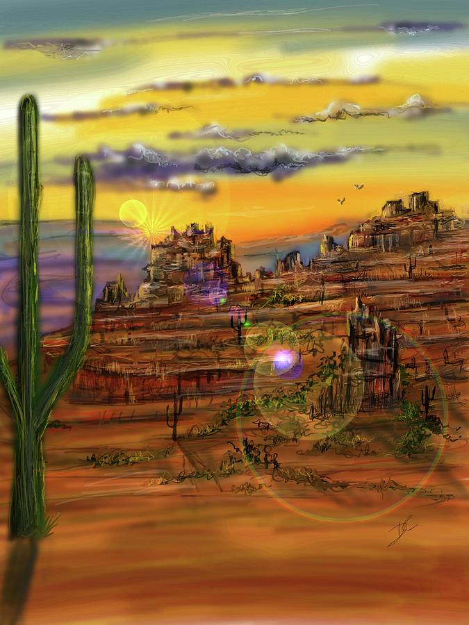 Sedona Red Rocks Digital Art by Darren Cannell