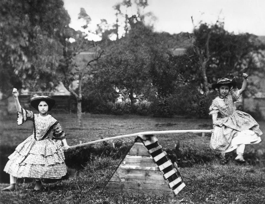 See-saw Fun Photograph by London Stereoscopic Company
