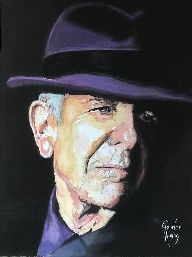 Leonard Cohen Painting - See The Darkness Yielding by Gordon Irving