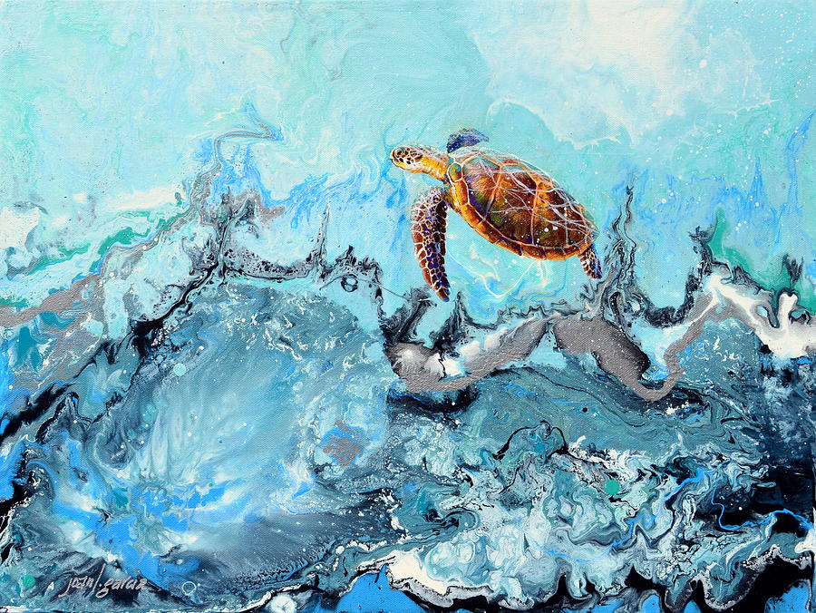 See Turtle Painting by Joan Garcia