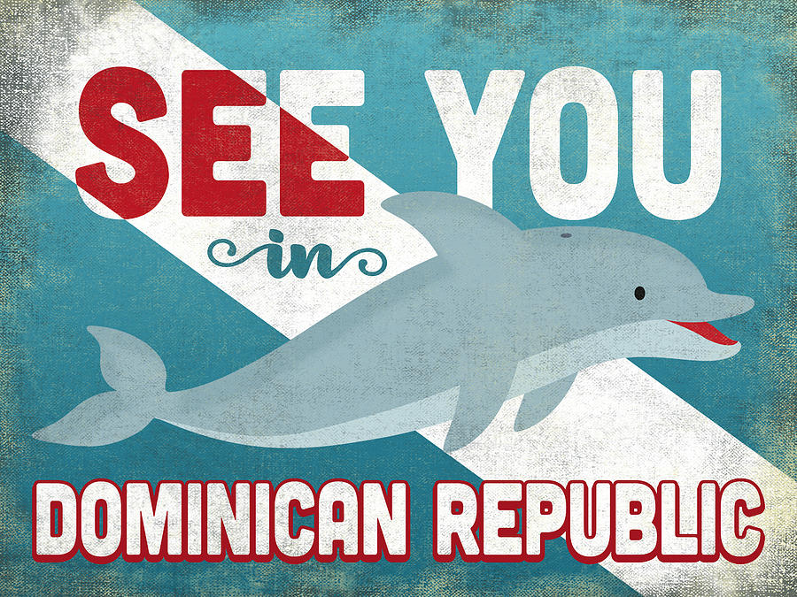 See You In Dominican Republic Dolphin Digital Art by Flo Karp