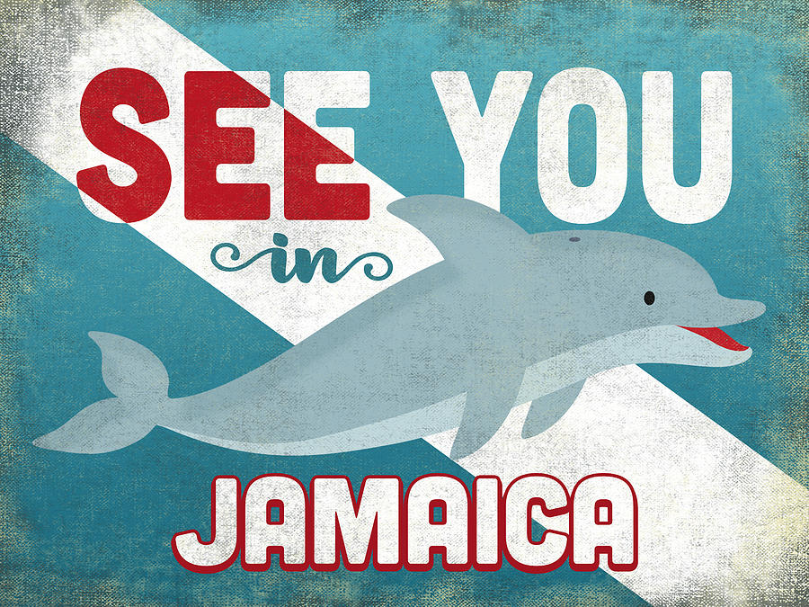Jamaica Digital Art - See You In Jamaica Dolphin by Flo Karp Jamaica Digital Art - See You In Jamaica Dolphin by Flo Karp
