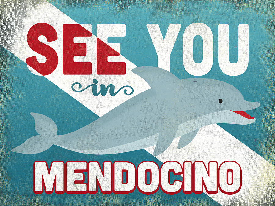 Summer Digital Art - See You In Mendocino Dolphin by Flo Karp