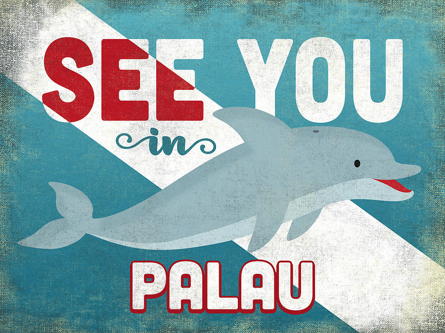 Summer Digital Art - See You In Palau Dolphin by Flo Karp