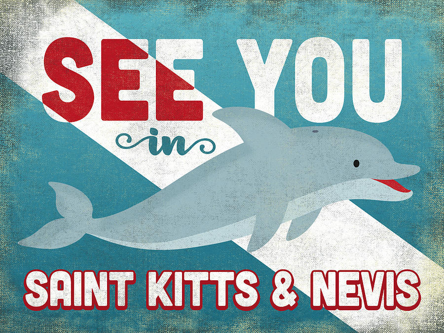 Dolphin Digital Art - See You In Saint Kitts Nevis Dolphin by Flo Karp Dolphin Digital Art - See You In Saint Kitts Nevis Dolphin by Flo Karp