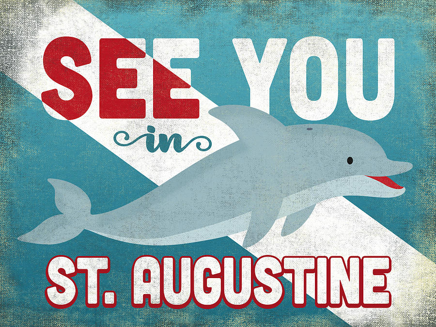 Summer Digital Art - See You In St Augustine Dolphin by Flo Karp