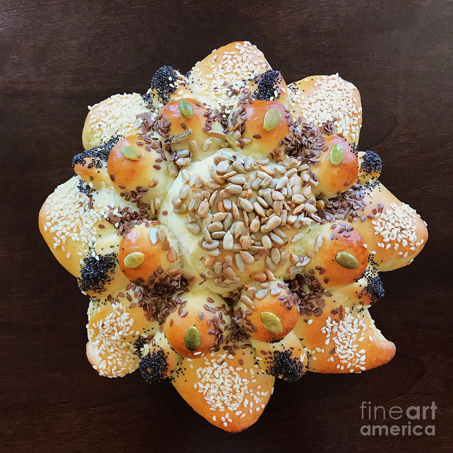 Seeded Pull Apart Sourdough Flower 2 Photograph by Amy E Fraser