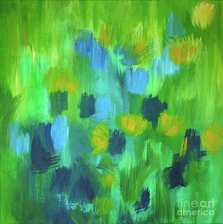 Seedtime Green Painting by Julia Underwood