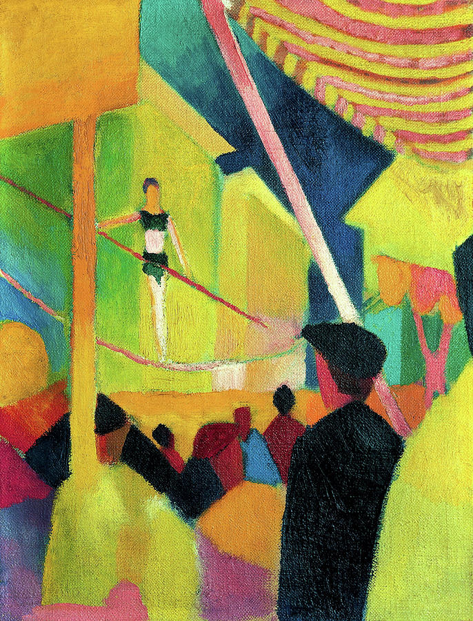 Seiltanzer - Digital Remastered Edition Painting by August Macke