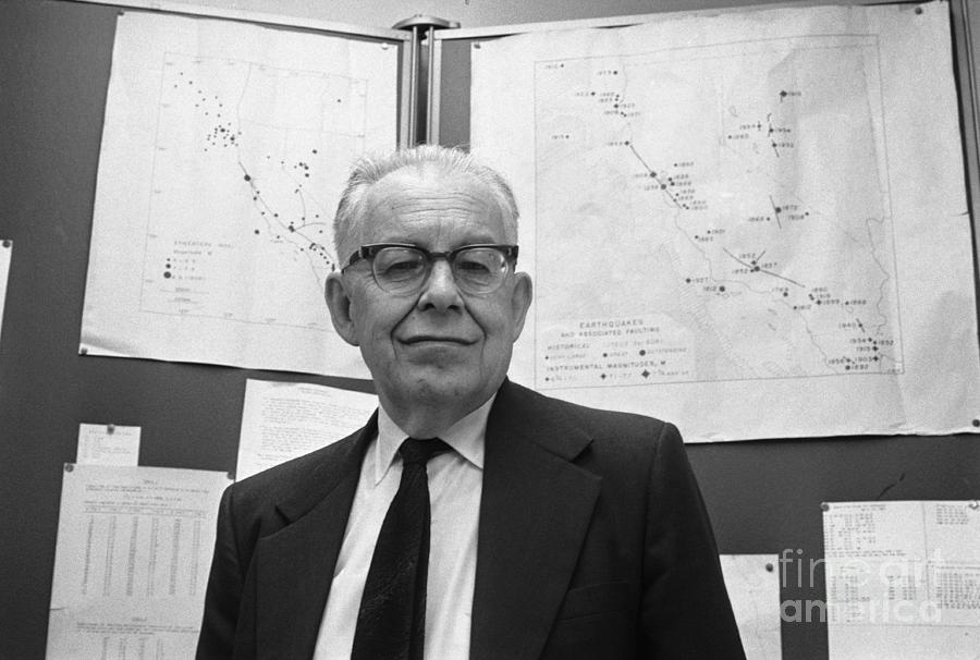 Seismologist Charles Richter In His Lab Photograph by Bettmann