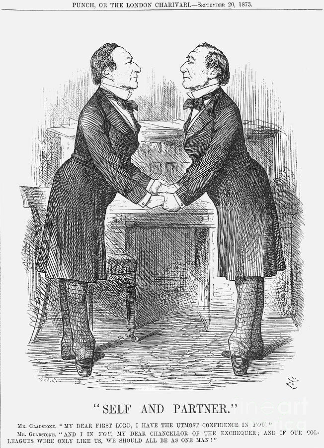 Self And Partner, 1873. Artist Joseph Drawing by Print Collector