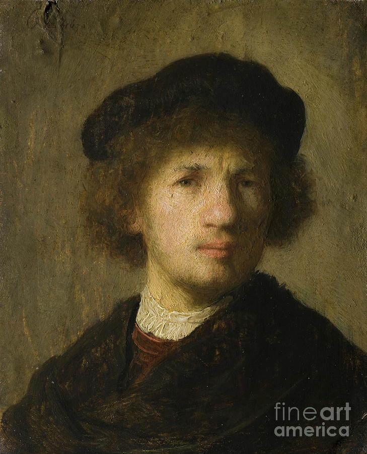 Rembrandt Painting - Self Portrait, 1630 by Rembrandt Harmensz. Van Rijn