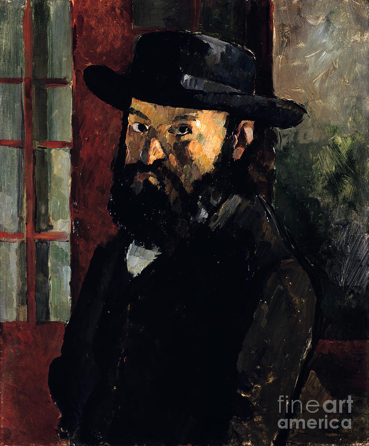 Self Portrait, 1879. Artist Paul Cezanne Drawing by Print Collector
