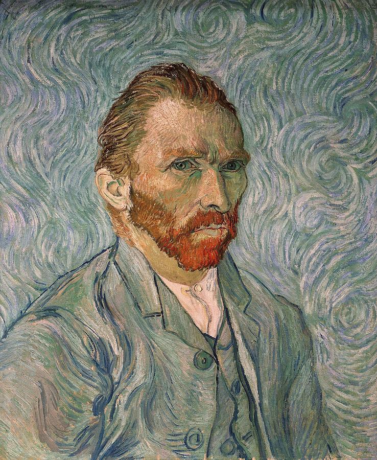 Self-Portrait, 1889, Oil on canvas, 65 x 54 cm. Painting by Vincent van Gogh -1853-1890-