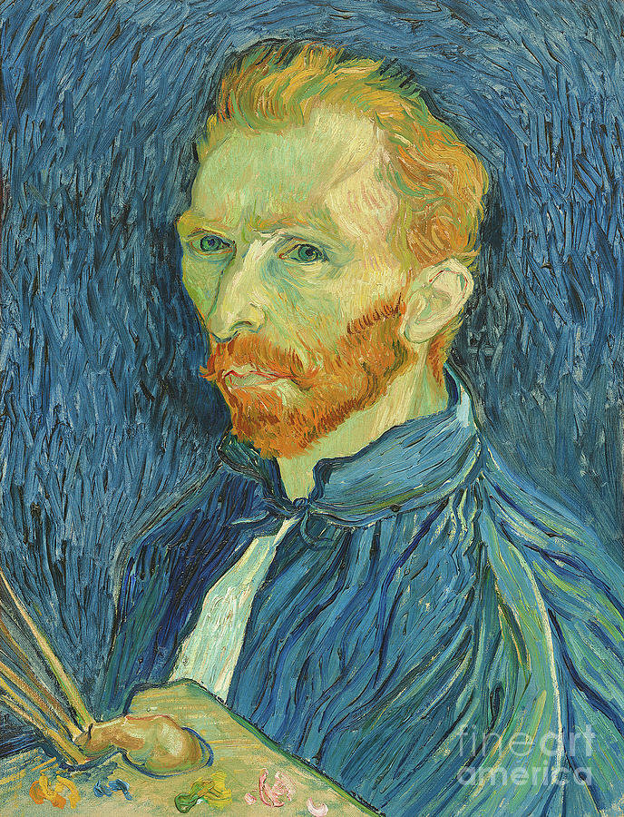 Self-portrait, 1889 (oil On Canvas) Painting by Vincent Van Gogh