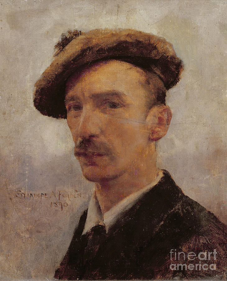 Self Portrait, 1890 Painting by Stanhope Alexander Forbes