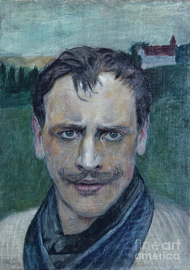 Self-portrait, 1895 Painting by O Vaering by Harald Sohlberg