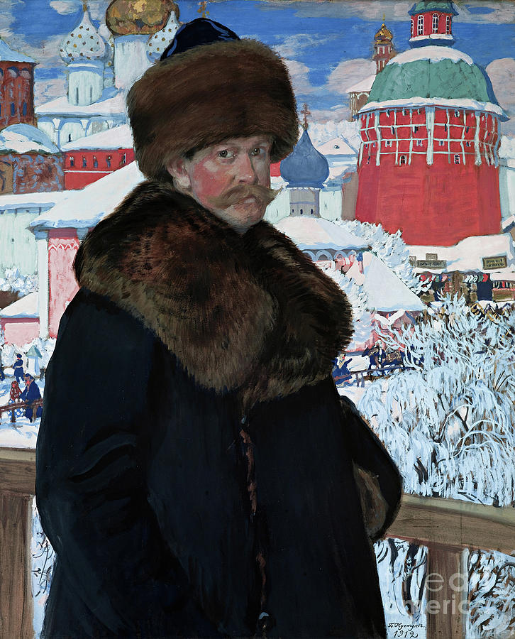 Self Portrait, 1912 Painting by Boris Kustodiev