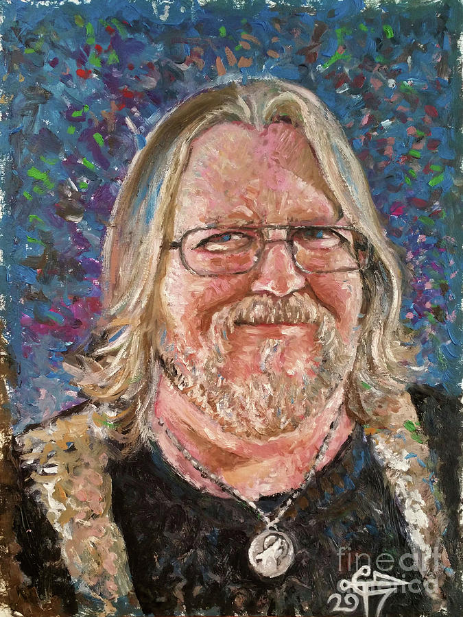 Self Portrait 2017 Painting by Tom Carlton