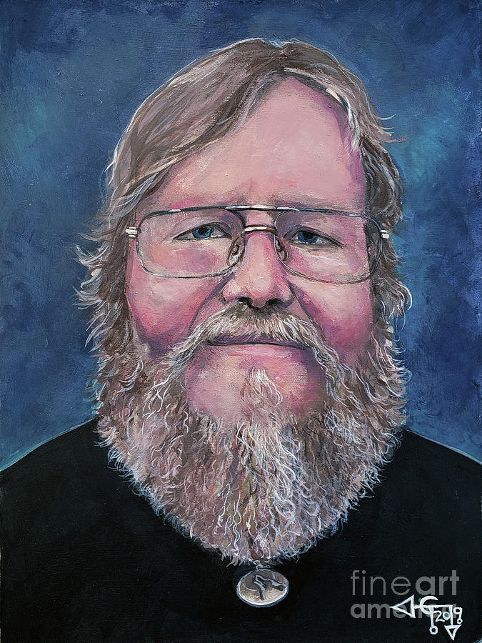 Self Portrait 2019 Painting by Tom Carlton