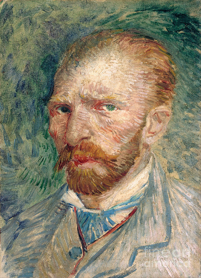 Self-portrait. Artist Gogh, Vincent Drawing by Heritage Images