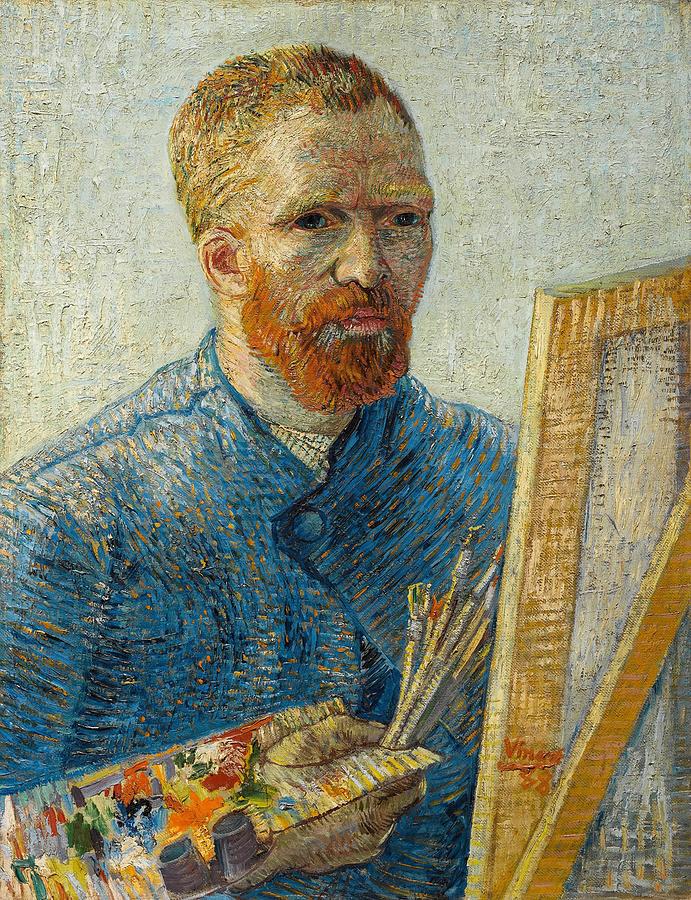 Self-Portrait as a Painter. Painting by Vincent van Gogh -1853-1890-