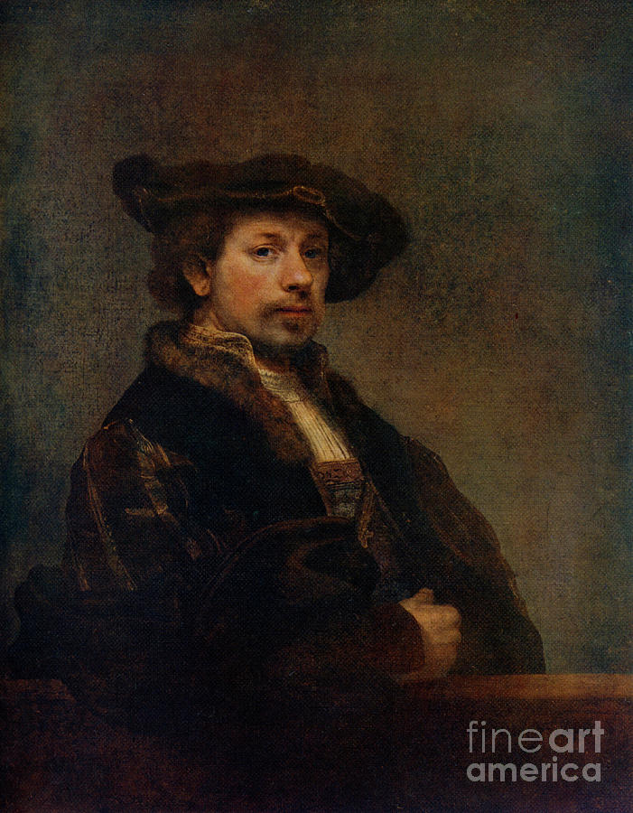 Self Portrait At The Age Of 34, 1640 Drawing by Print Collector