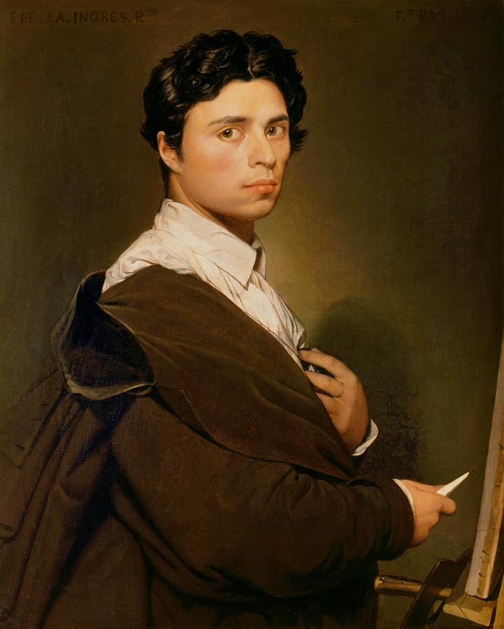 Cool Painting - Self portrait at twenty four - Digital Remastered Edition by Jean-Auguste-Dominique Ingres