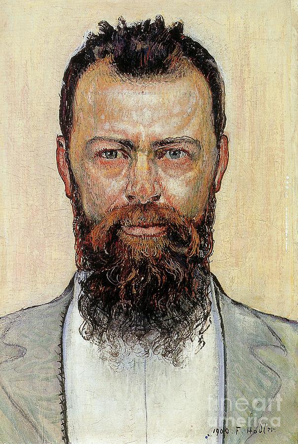 Self Portrait By Ferdinand Hodler Painting by Ferdinand Hodler