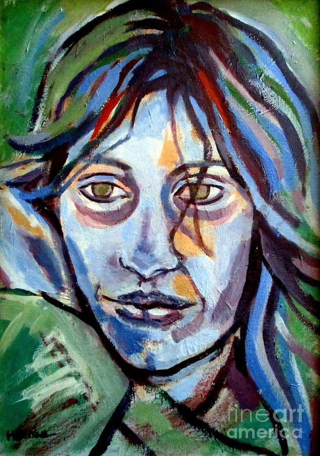 Self Portrait Painting by Helena Wierzbicki