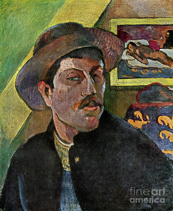 Self Portrait In A Hat, 1893-1894 Drawing by Print Collector