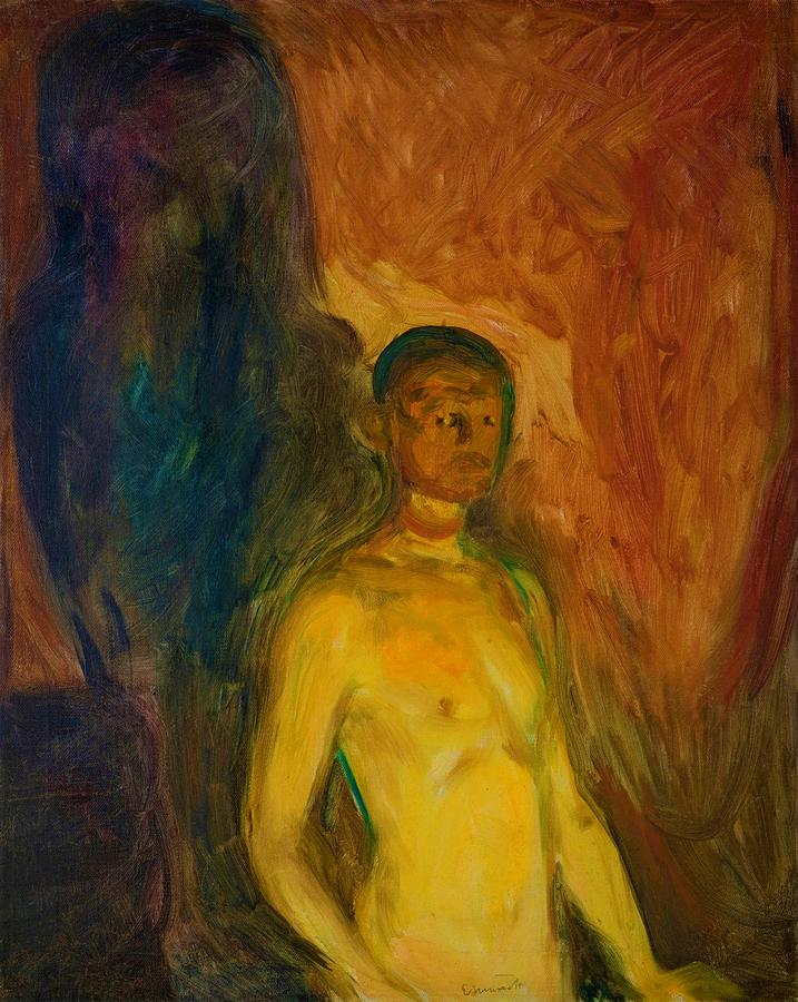 Edvard Munch Painting - Self-Portrait in Hell - Digital Remastered Edition by Edvard Munch