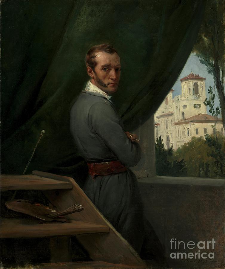 Self-portrait In Rome Drawing by Heritage Images