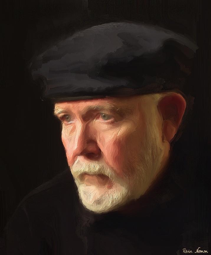 Self Portrait With Afghan Hat Digital Art by Rein Nomm