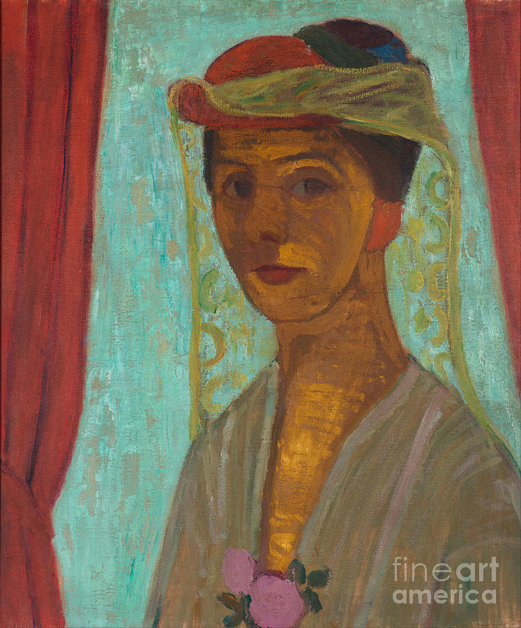 Self-portrait With Hat And Veil Drawing by Heritage Images