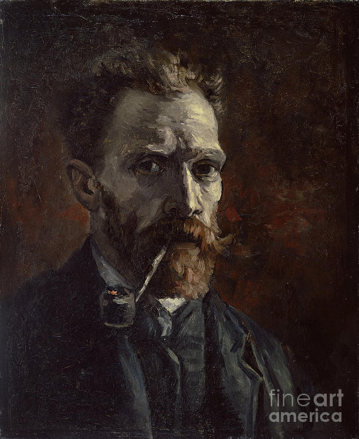 Self-portrait With Pipe, 1886. Artist Drawing by Heritage Images
