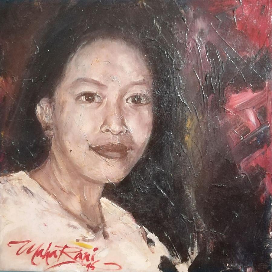 Self Potrait Painting by Maharani - Fine Art America