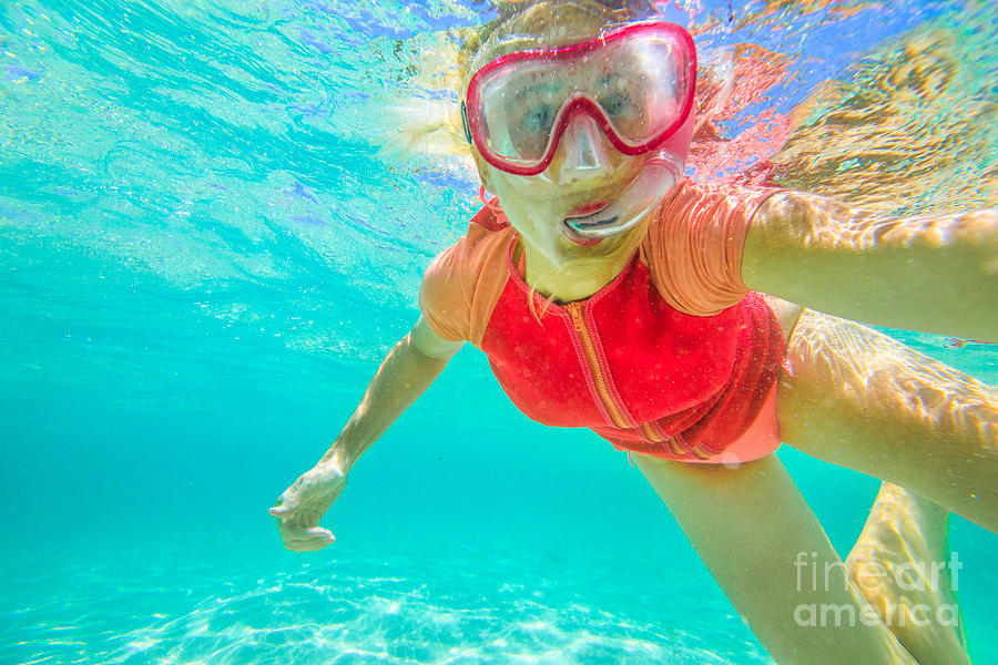Selfie portrait snorkeling Photograph by Benny Marty