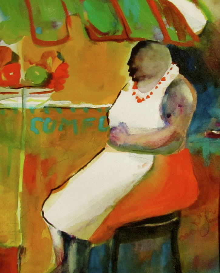 Selling Fruit in Rio Painting by Carole Johnson