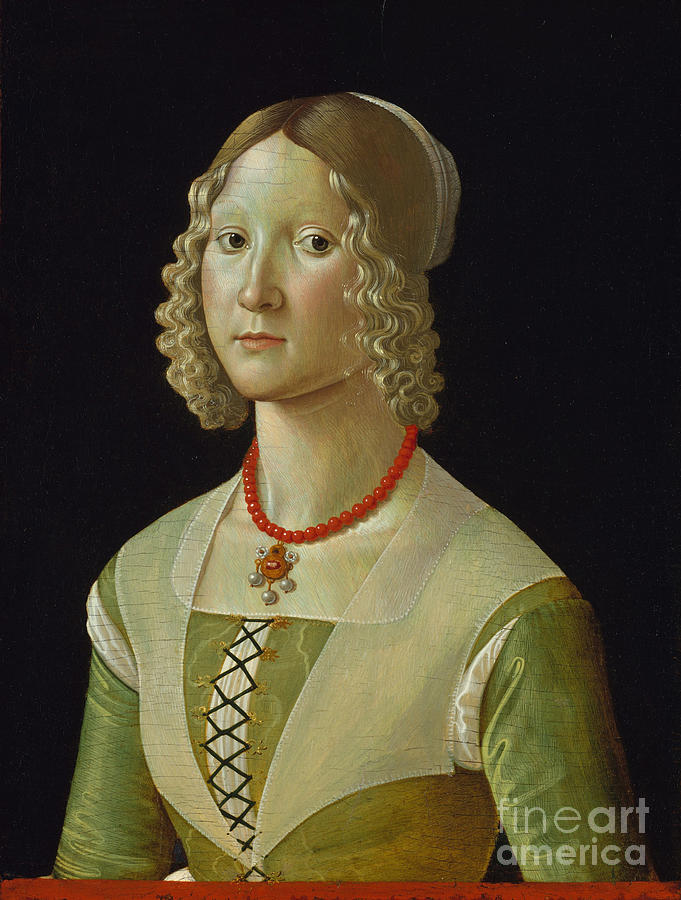 Selvaggia Sassetti, C.1487-88 Painting by Davide Ghirlandaio