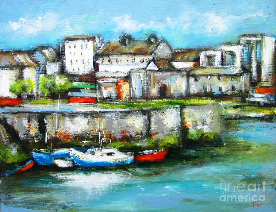 Semi Abstarct Galway Painting  Painting by Mary Cahalan Lee - aka PIXI