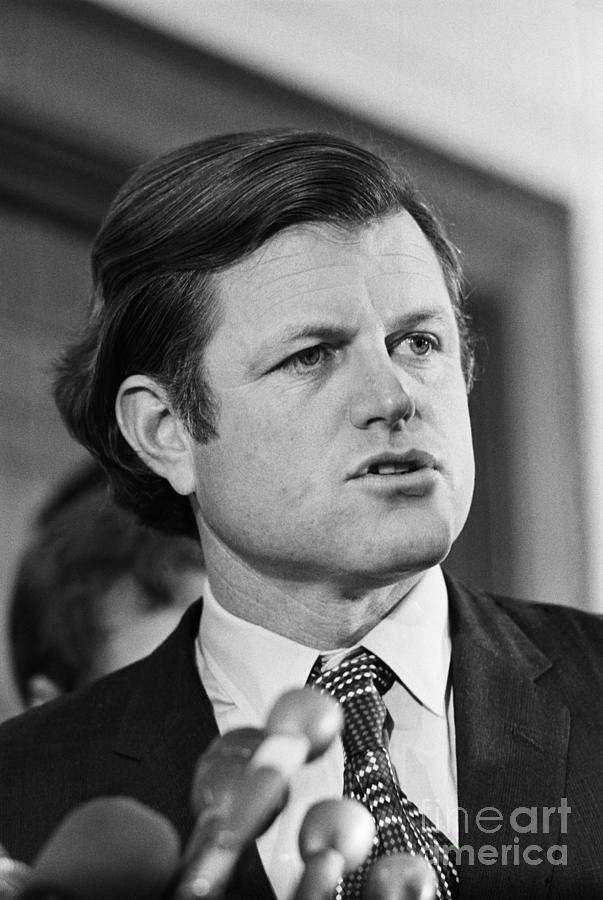 Senator Edward Kennedy At Capitol by Bettmann