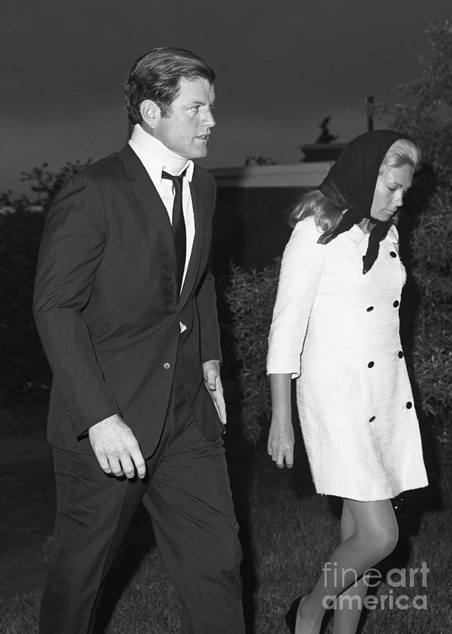 Senator Edward Kennedy With Wife Joan By Bettmann 