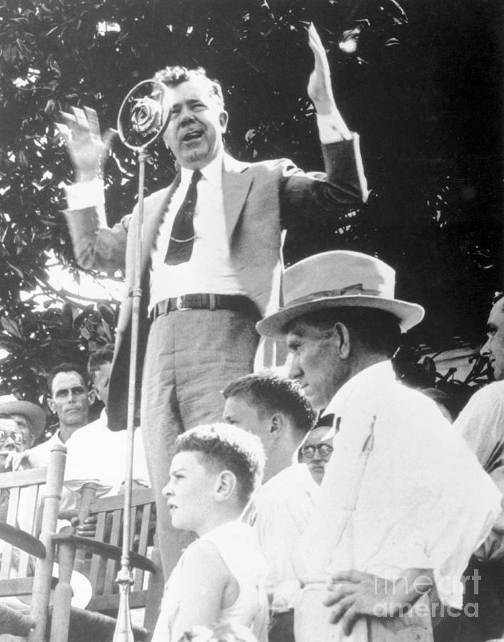 Senator Huey Long Speaking At Campaign Photograph by Bettmann